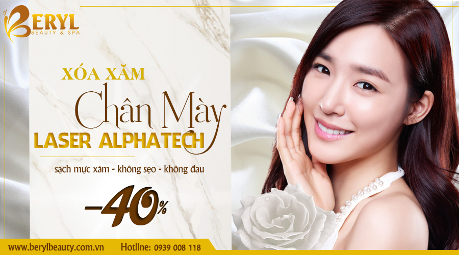 Xóa xăm lông mày bằng Laser AlphaTech tại Beryl Beauty